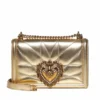 ( New Season ) Dolce & Gabbana Devotion Crossbody Bag - Gold