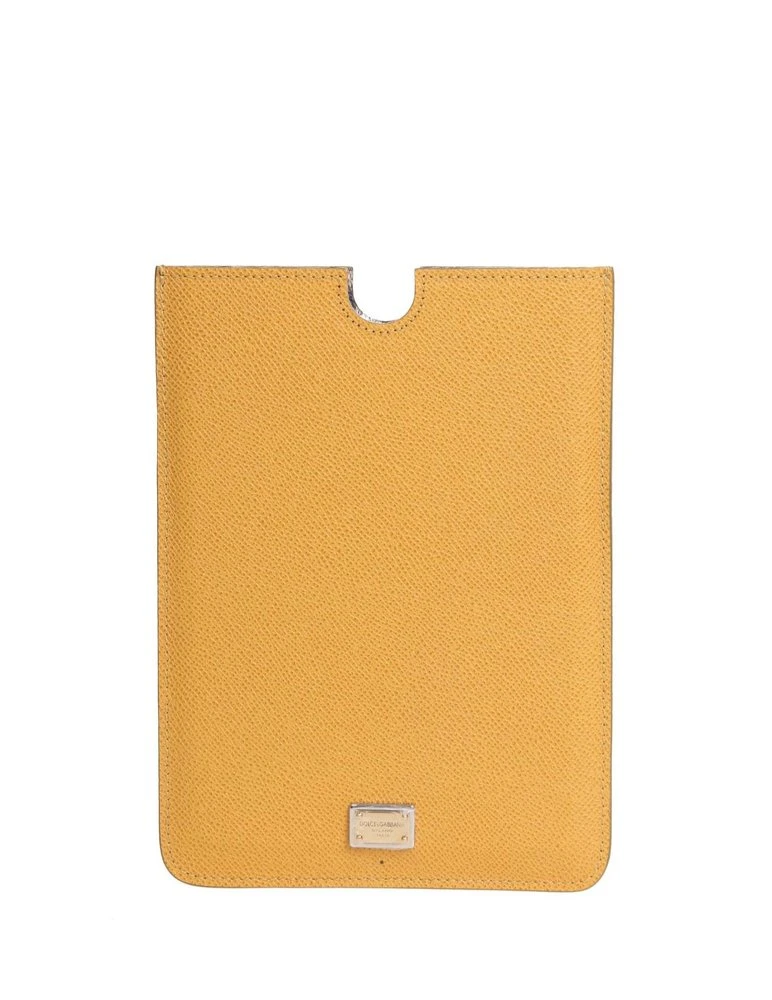 Dolce & Gabbana Logo Plaque IPad Case - Yellow 1 Dolce & Gabbana Logo Plaque IPad Case - Yellow
