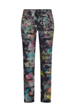 ( New Season ) Dolce & Gabbana Slim-Fit Marbled Print Stretched Jeans - Multi