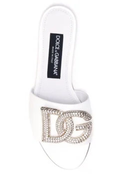 ( New Season ) Dolce & Gabbana DG Embellished Mules - White 8 ( New Season ) Dolce & Gabbana DG Embellished Mules - White -Cheap Vestureo Store 35a6b445d911548610cf0b8753e8031d