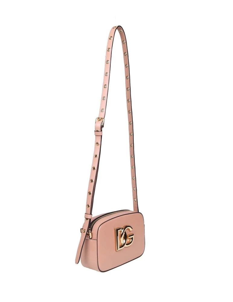 ( New Season ) Dolce & Gabbana 3.5 Logo Plaque Crossbody Bag - Pink 3 ( New Season ) Dolce & Gabbana 3.5 Logo Plaque Crossbody Bag - Pink - Image 3