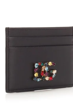( New Season ) Dolce & Gabbana DG Logo Embellished Card Holder - Black -Cheap Vestureo Store 3679f2624f0677c78fa8246a70d9aaba