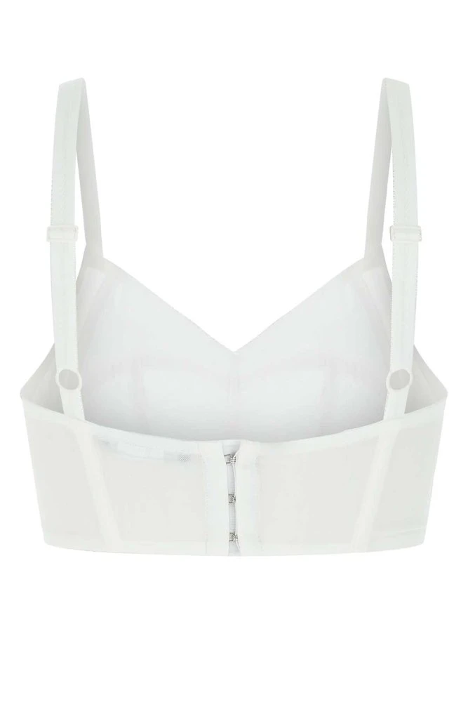 ( New Season ) Dolce & Gabbana Jacquard Corset Bustier Top - White 2 ( New Season ) Dolce & Gabbana Jacquard Corset Bustier Top - White - Image 2