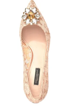 Dolce & Gabbana Taormina Lace Embellished Pumps - Pink -Cheap Vestureo Store 3732bdbe016850c4a7a6fb3deb07f72d