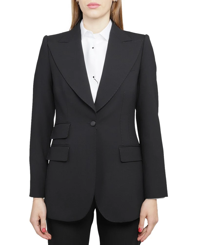 Dolce & Gabbana Single-Breasted Tailored Blazer - Black 4 Dolce & Gabbana Single-Breasted Tailored Blazer - Black - Image 4