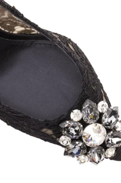 ( New Season ) Dolce & Gabbana Taormina Lace Embellished Pumps - Black -Cheap Vestureo Store 37651fd62fc435addd8a06f9f2434e8d