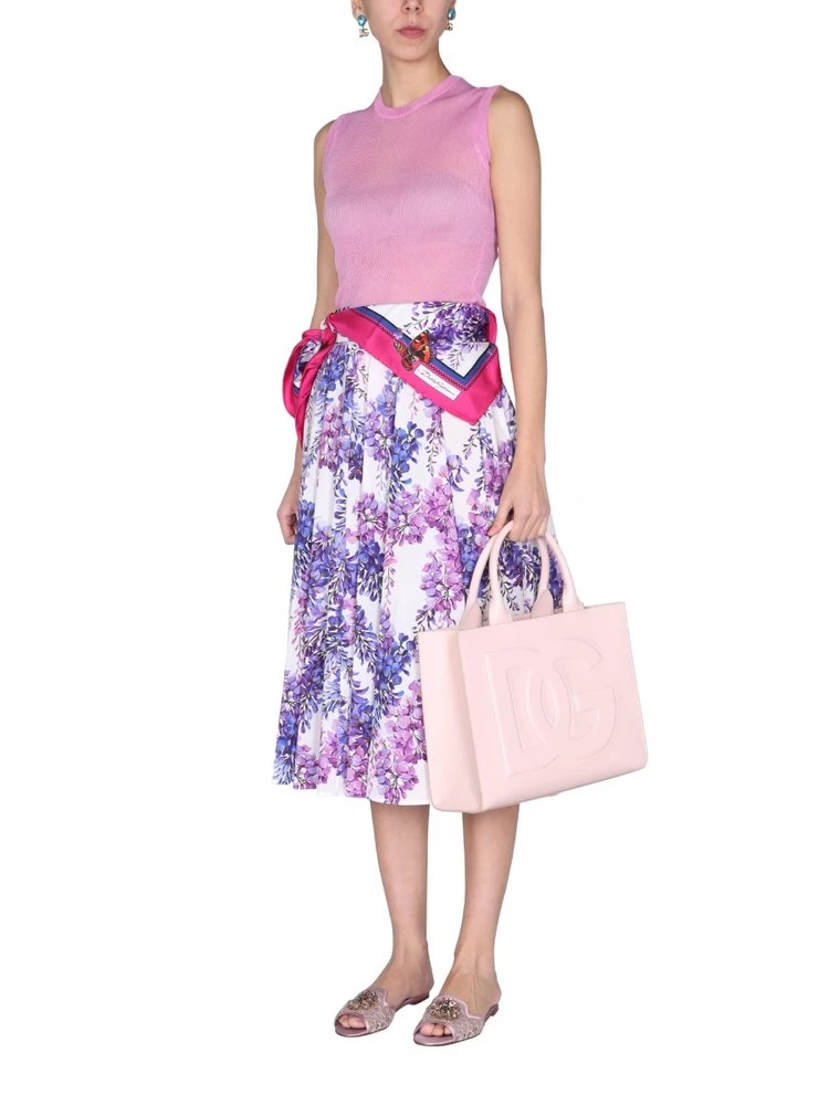 ( New Season ) Dolce & Gabbana Crewneck Rib-Knit Top - Pink 3 ( New Season ) Dolce & Gabbana Crewneck Rib-Knit Top - Pink - Image 3