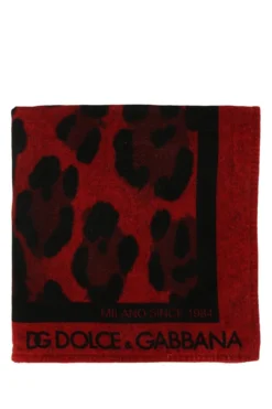 ( New Season ) Dolce & Gabbana Logo Detailed Beach Towel - Multi