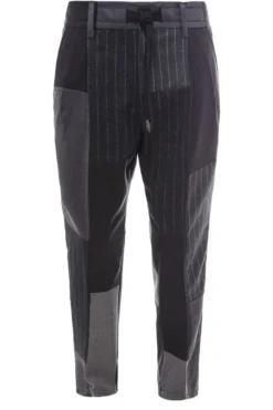 Dolce & Gabbana Patchwork Panelled Drawstring Pants - Grey