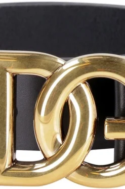 Dolce & Gabbana DG Logo Buckle Belt - Black