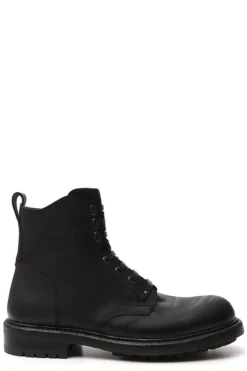 Dolce & Gabbana Lace-Up Ankle Boots - Black
