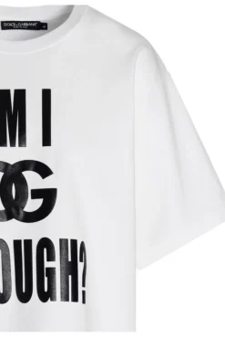 ( New Season ) Dolce & Gabbana Crewneck Short-Sleeved T-Shirt - White -Cheap Vestureo Store 388c257ae311664fa2f51893503235b7