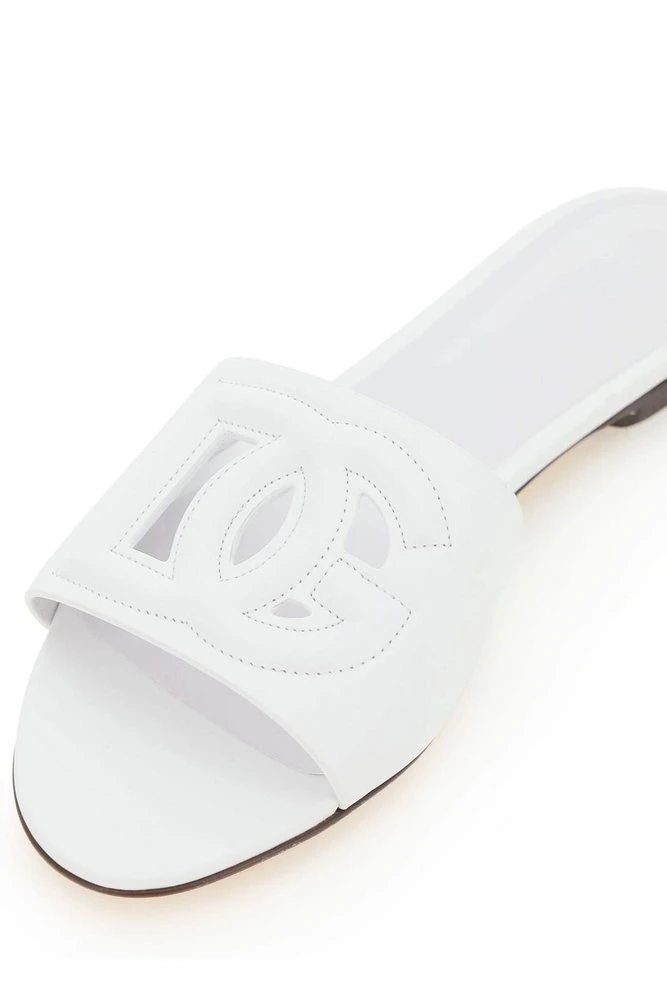 ( New Season ) Dolce & Gabbana DG Logo Slides - White 5 ( New Season ) Dolce & Gabbana DG Logo Slides - White - Image 5