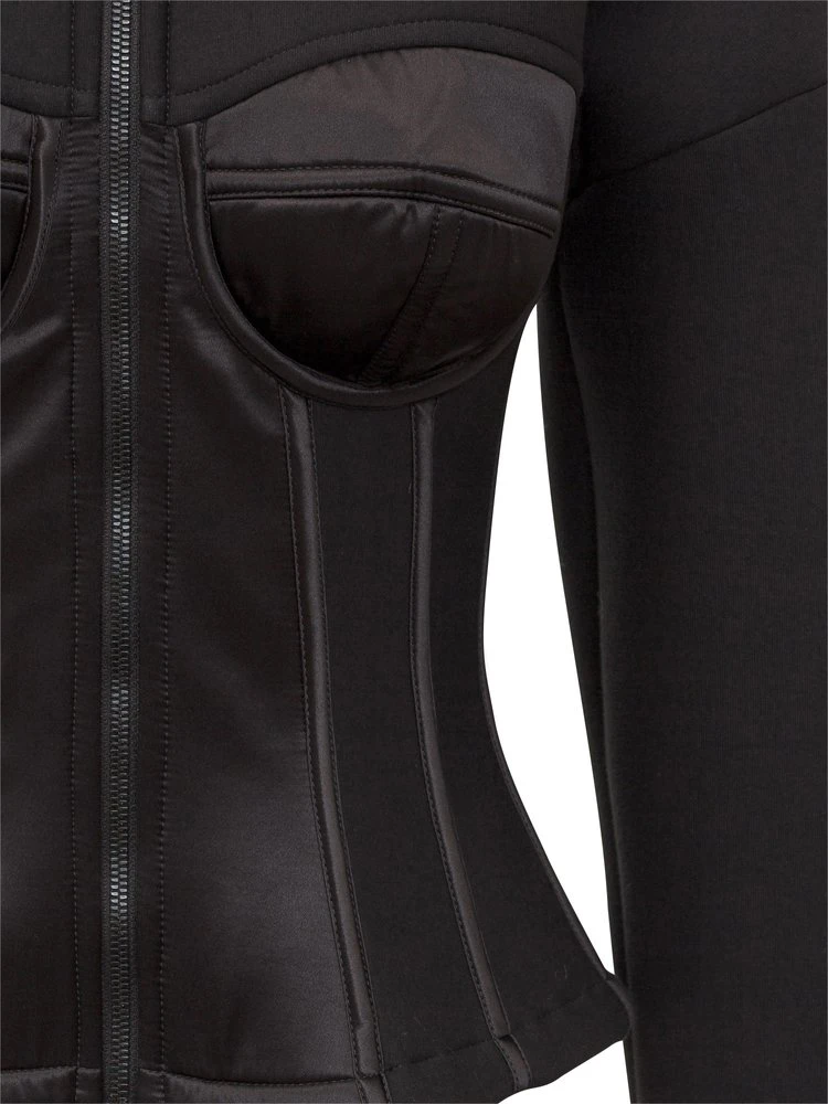 Dolce & Gabbana Corset Hooded Jacket - Black 6 Dolce & Gabbana Corset Hooded Jacket - Black - Image 6