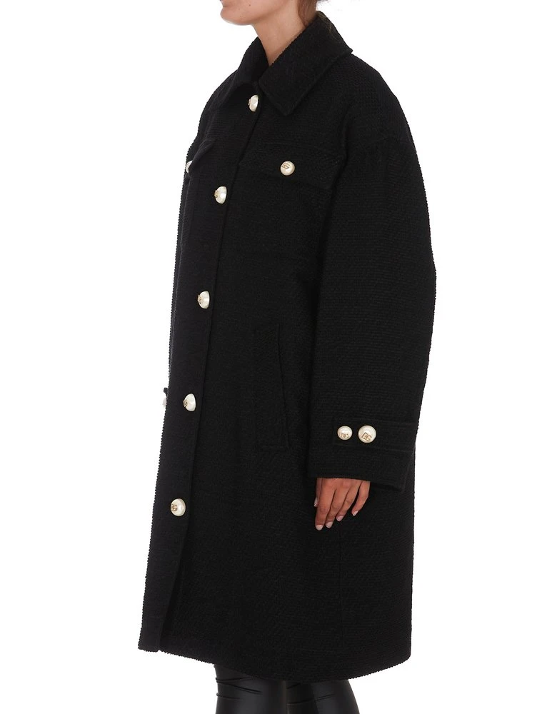 Dolce & Gabbana Pearl Embellished Coat - Black 6 Dolce & Gabbana Pearl Embellished Coat - Black - Image 6