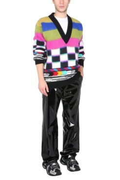 Dolce & Gabbana Metallic Straight-Leg Pants - Black -Cheap Vestureo Store 391eee2e0b8117e1559087878d095031