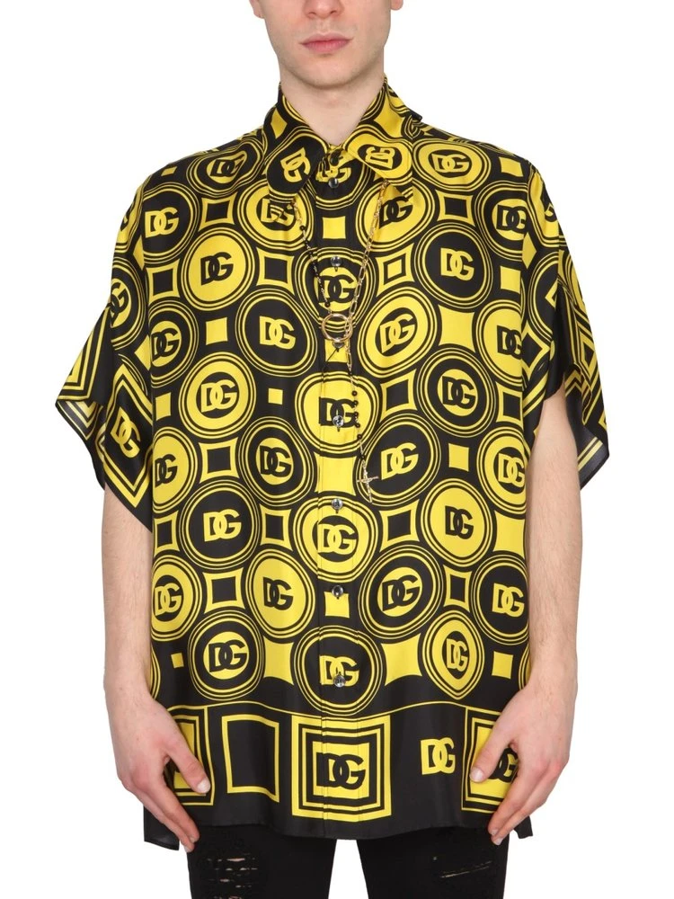 ( New Season ) Dolce & Gabbana Allover DG Logo Printed Shirt - Multi 3 ( New Season ) Dolce & Gabbana Allover DG Logo Printed Shirt - Multi - Image 3