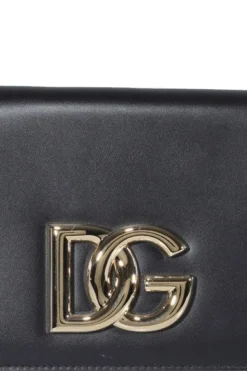 ( New Season ) Dolce & Gabbana Millennials DG Crossbody Bag - Black