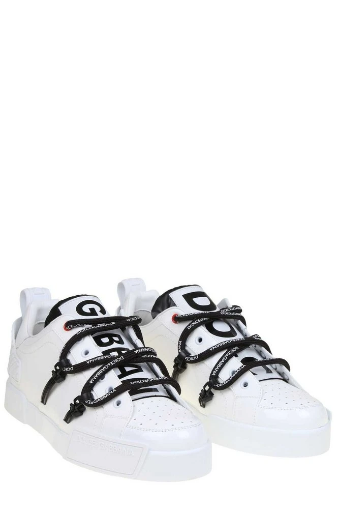 ( New Season ) Dolce & Gabbana Portofino Low-Top Sneakers - White 3 ( New Season ) Dolce & Gabbana Portofino Low-Top Sneakers - White - Image 3