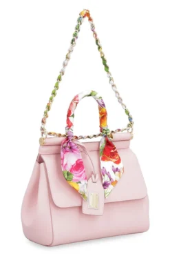 ( New Season ) Dolce & Gabbana Sicily Scarf Embellished Mini Tote Bag - Pink -Cheap Vestureo Store 39bea024c2aab618db761f716cd07e3e