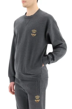 ( New Season ) Dolce & Gabbana Bee Embroidered Sweatshirt - Grey -Cheap Vestureo Store 3a041c631451685ed001b3f95e51e1a7