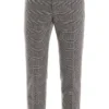 Dolce & Gabbana Checked Straight Leg Trousers - Grey