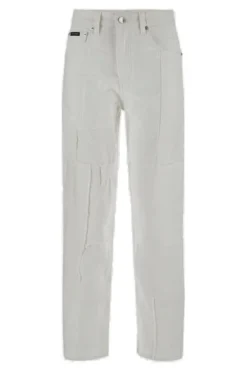 ( New Season ) Dolce & Gabbana Button Detailed Straight Leg Trousers - White