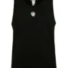 ( New Season ) Dolce & Gabbana Logo Embroidered Tank Top - Black