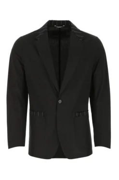 Dolce & Gabbana Pinstripe Detailed Blazer - Black