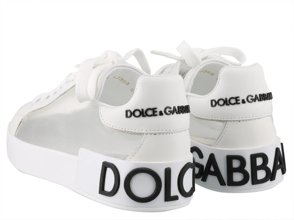 Dolce & Gabbana Portofino Lace-Up Sneakers - White 4 Dolce & Gabbana Portofino Lace-Up Sneakers - White - Image 4