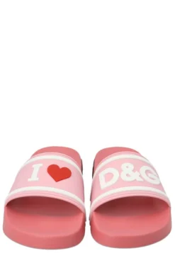 Dolce & Gabbana I Love D&G Flat Slides - Pink -Cheap Vestureo Store 3b44f7103edb0a10f1a41cbb5b3617b3