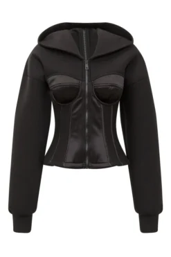 Dolce & Gabbana Corset Hooded Jacket - Black