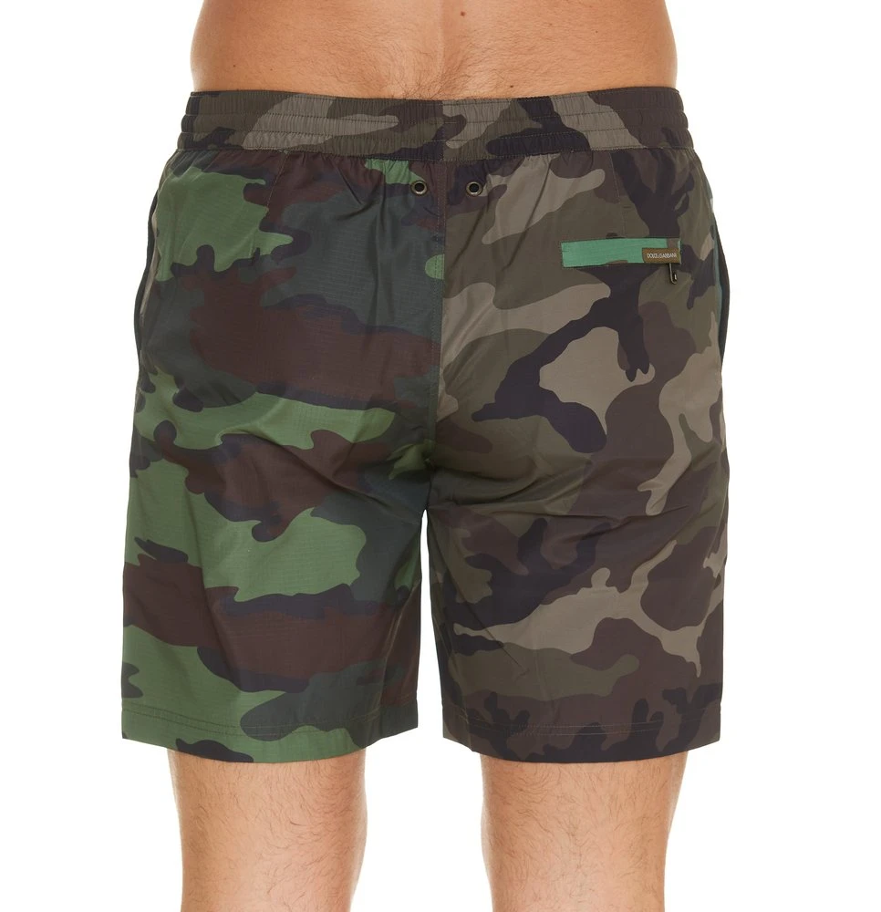 ( New Season ) Dolce & Gabbana Camouflage Printed Drawstring Swim Shorts - Multi 2 ( New Season ) Dolce & Gabbana Camouflage Printed Drawstring Swim Shorts - Multi - Image 2