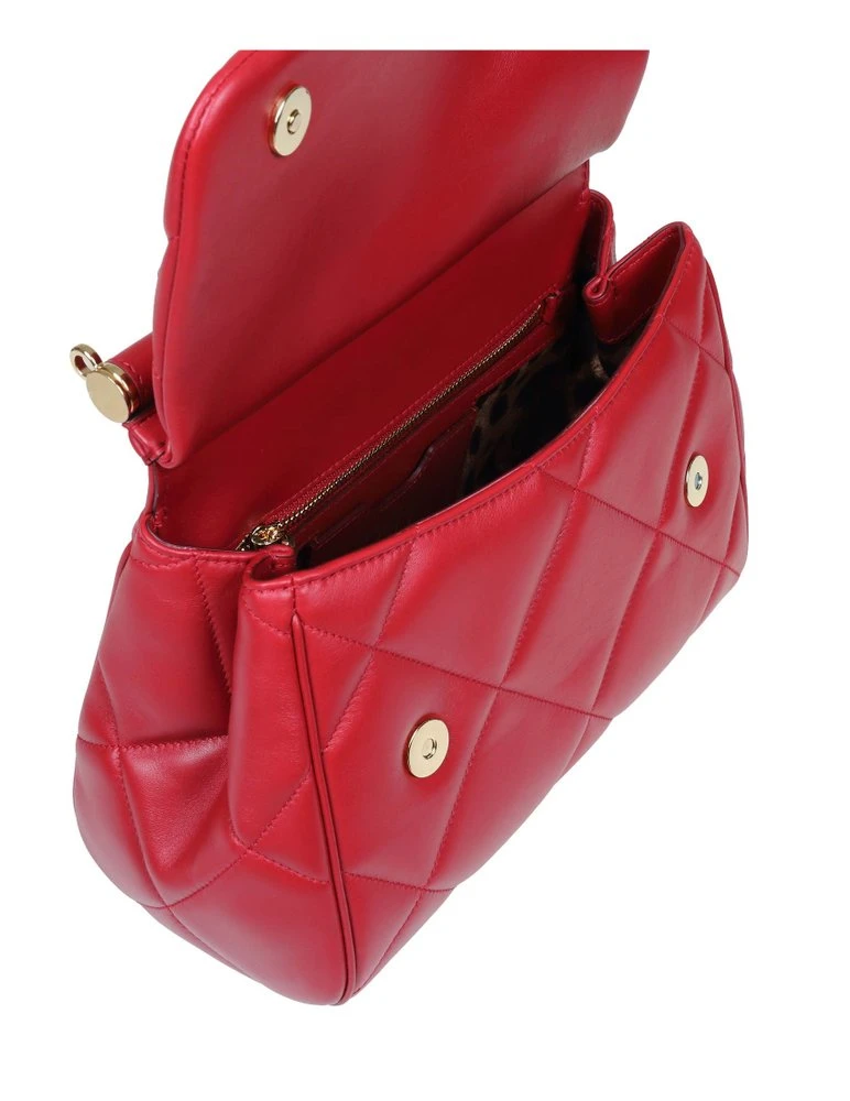 ( New Season ) Dolce & Gabbana Sicily Medium Top Handle Bag - Red 4 ( New Season ) Dolce & Gabbana Sicily Medium Top Handle Bag - Red - Image 4