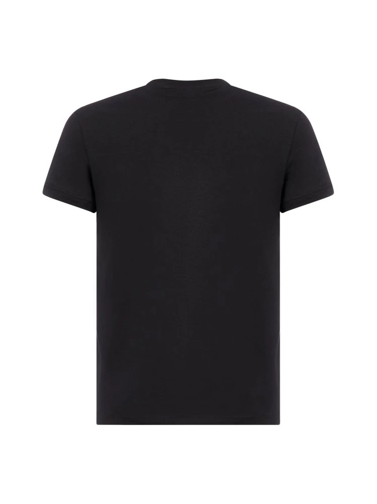 Dolce & Gabbana Logo Embroidered Crewneck T-Shirt - Black 2 Dolce & Gabbana Logo Embroidered Crewneck T-Shirt - Black - Image 2