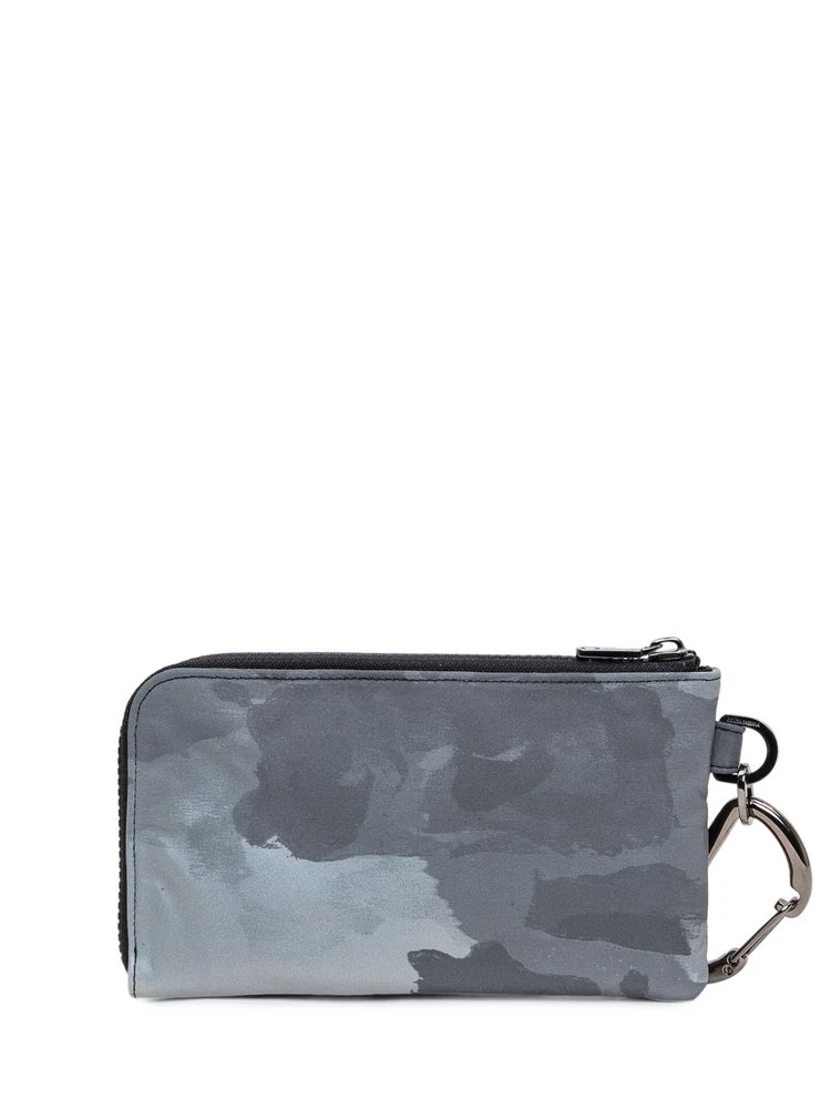 Dolce & Gabbana Camouflage Print Zipped Wallet - Grey 2 Dolce & Gabbana Camouflage Print Zipped Wallet - Grey - Image 2