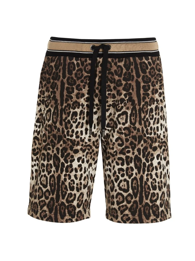 Dolce & Gabbana Leopard Printed Shorts - Multi 1 Dolce & Gabbana Leopard Printed Shorts - Multi