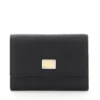 Dolce & Gabbana Small Logo Plaque Compact Wallet - Black