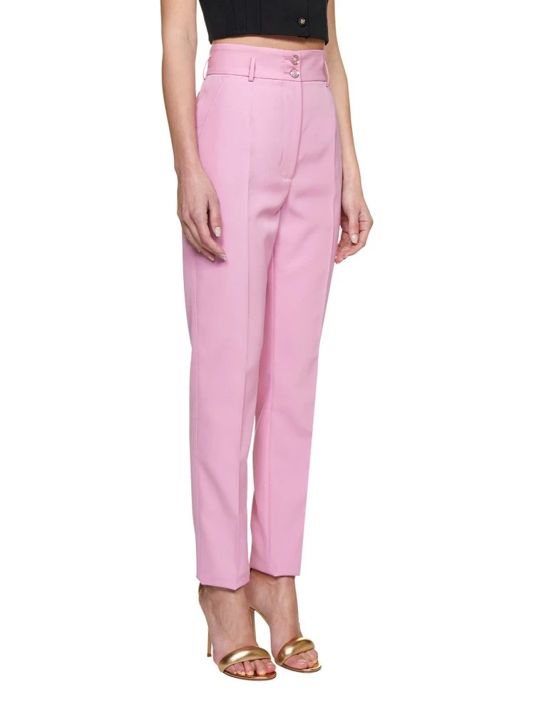 ( New Season ) Dolce & Gabbana Buttoned Straight Leg Trousers - Pink 4 ( New Season ) Dolce & Gabbana Buttoned Straight Leg Trousers - Pink - Image 4