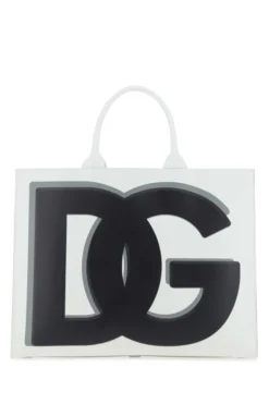 Dolce & Gabbana DG Logo Detailed Tote Bag - White