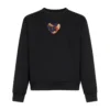 ( New Season ) Dolce & Gabbana Heart Patched Crewneck Sweatshirt - Black