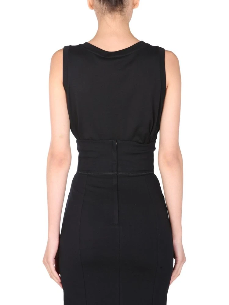 Dolce & Gabbana Logo Plaque Crewneck Jersey Top - Black 4 Dolce & Gabbana Logo Plaque Crewneck Jersey Top - Black - Image 4