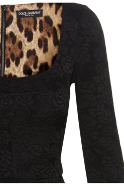 Dolce & Gabbana Floral Jacquard Long-Sleeve Dress - Black 6 Dolce & Gabbana Floral Jacquard Long-Sleeve Dress - Black -Cheap Vestureo Store 3d3baaebe35466d5d589d9620f91fc21
