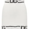 Dolce & Gabbana DG Intarsia Mini Skirt - White