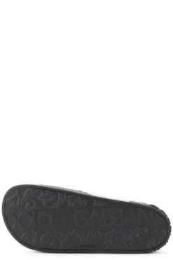 Dolce & Gabbana Logo Embossed Slides - Black -Cheap Vestureo Store 3f0bd4e610cf994ff55564b5a9f19ff9