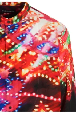 ( New Season ) Dolce & Gabbana Graphic Print Three-Quarter Sleeved Shirt - Multi -Cheap Vestureo Store 3f764218d82d992f74908ecc0ae69b5e