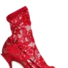 Dolce & Gabbana Lace Sock Boots - Red
