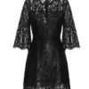 Dolce & Gabbana Floral Lace Mini Dress - Black