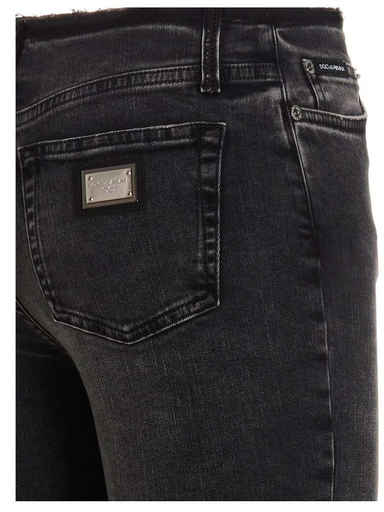 ( New Season ) Dolce & Gabbana Low Waisted Skinny Jeans - Black 4 ( New Season ) Dolce & Gabbana Low Waisted Skinny Jeans - Black - Image 4