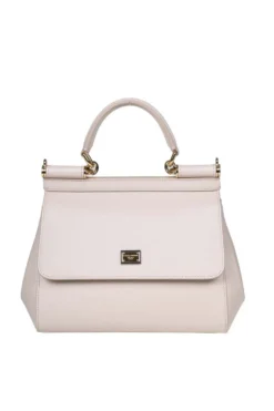 ( New Season ) Dolce & Gabbana Sicily Small Tote Bag - Pink